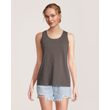 Débardeur en coton flammé à encolure ras du cou pour femmes, FarWest Front_Flat