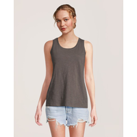 Débardeur en coton flammé à encolure ras du cou pour femmes, FarWest Front_Flat
