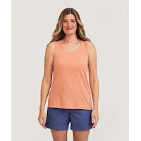 FarWest Women's Crew Neck Cotton Slub Tank Top