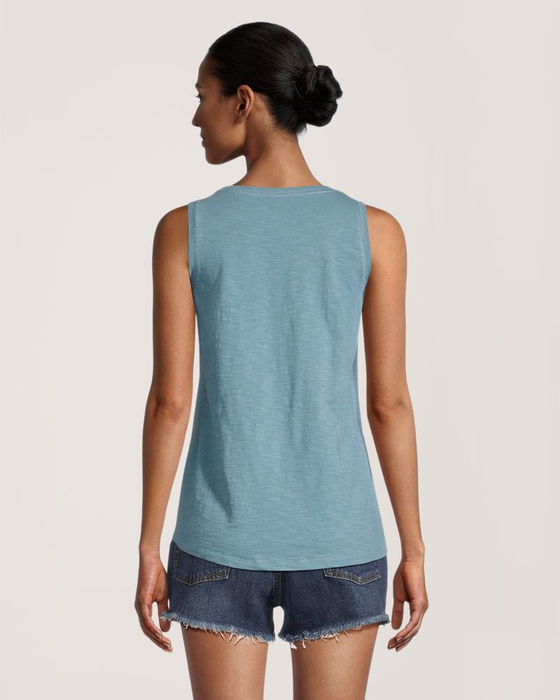 FarWest Women's Crew Neck Cotton Slub Tank Top