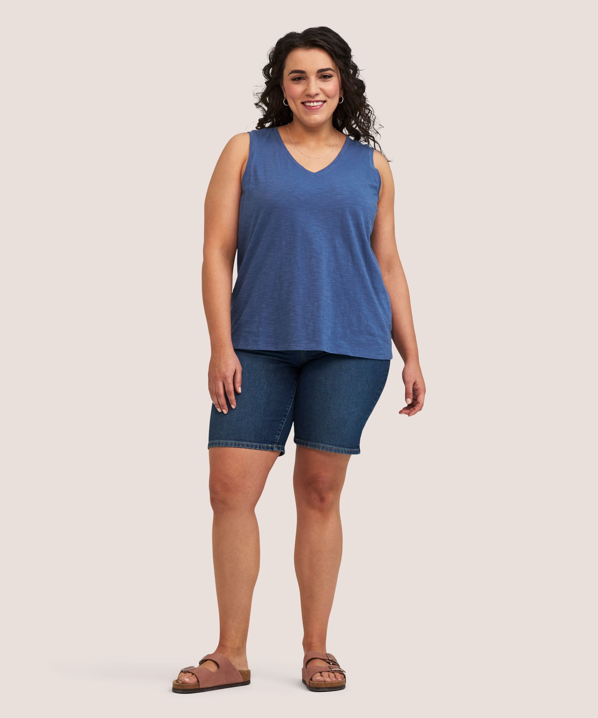 Débardeur en coton flammé pour femmes, FarWest