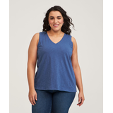 Débardeur en coton flammé pour femmes, FarWest Front_Flat
