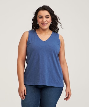 Débardeur en coton flammé pour femmes, FarWest