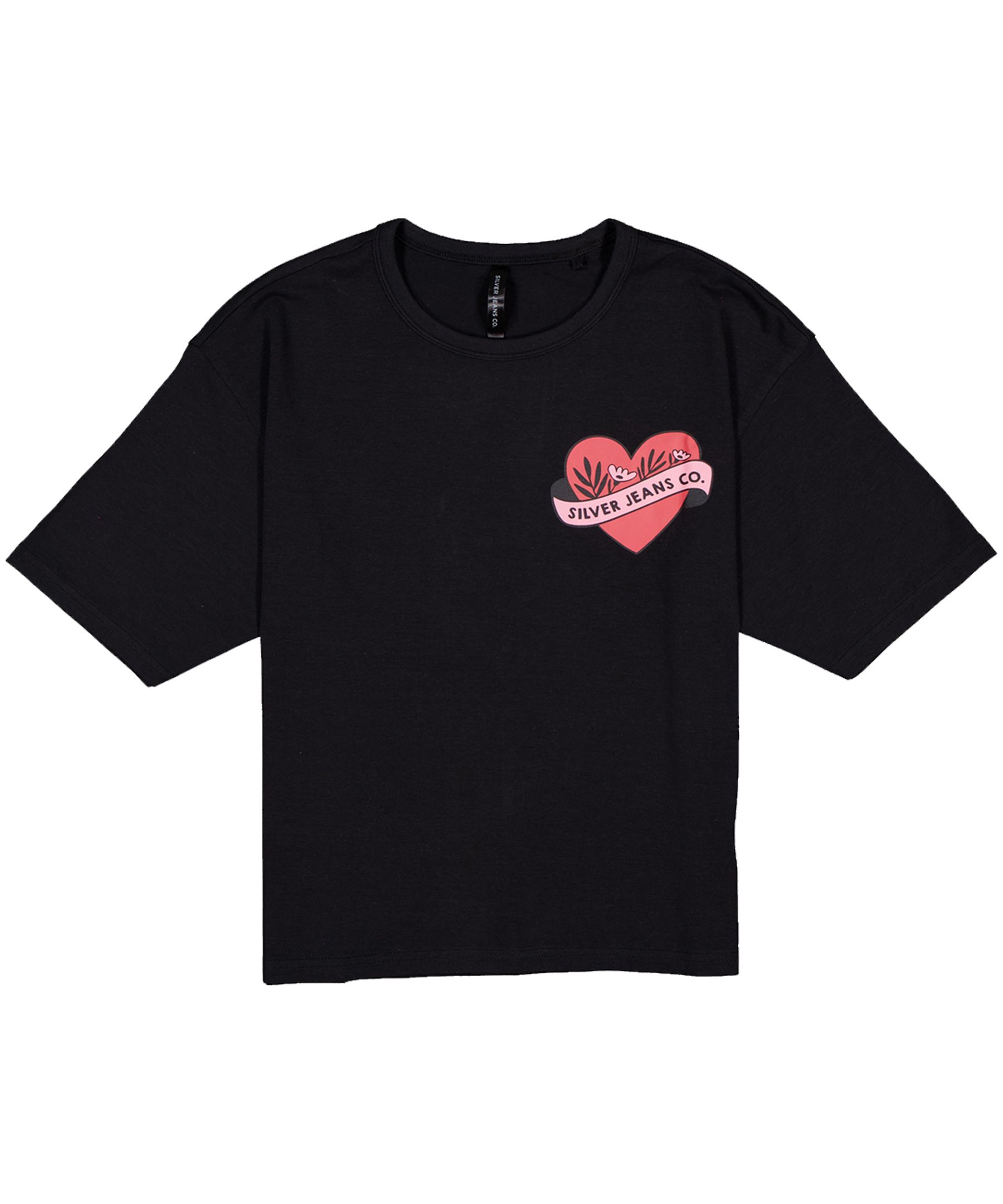 Silver Women's Crewneck Drop Shoulder Short Sleeve T Shirt