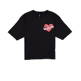 Silver Women's Crewneck Drop Shoulder Short Sleeve T Shirt Front_Flat