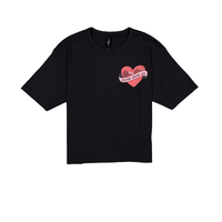 Silver Women's Crewneck Drop Shoulder Short Sleeve T Shirt Front_Flat
