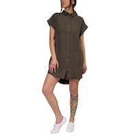 Robe t-shirt pour femmes, Silver Front_Flat