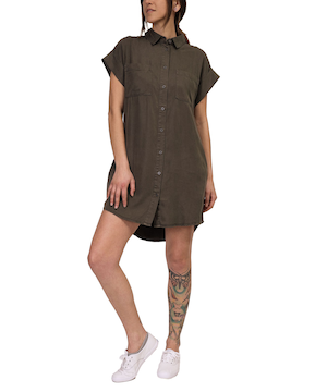 Silver Women's Shirt Dress