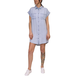 Robe t-shirt pour femmes, Silver Front_Flat
