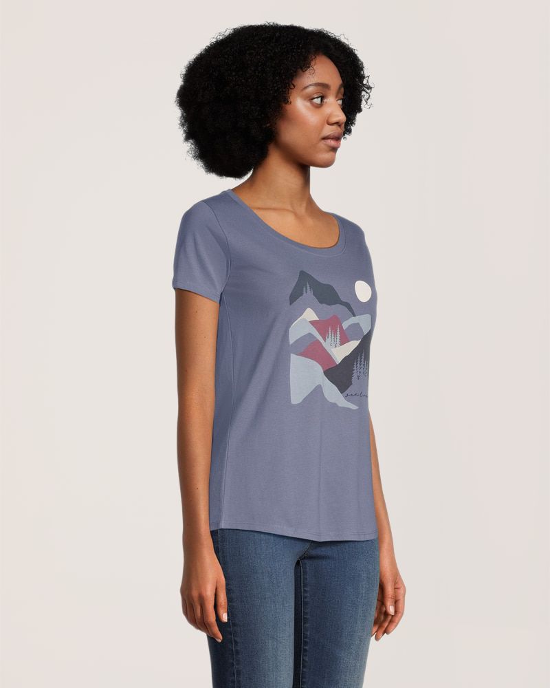 T-shirt graphique à manches courtes pour femmes, WindRiver