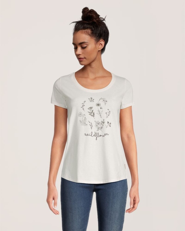 T-shirt graphique à manches courtes pour femmes, WindRiver