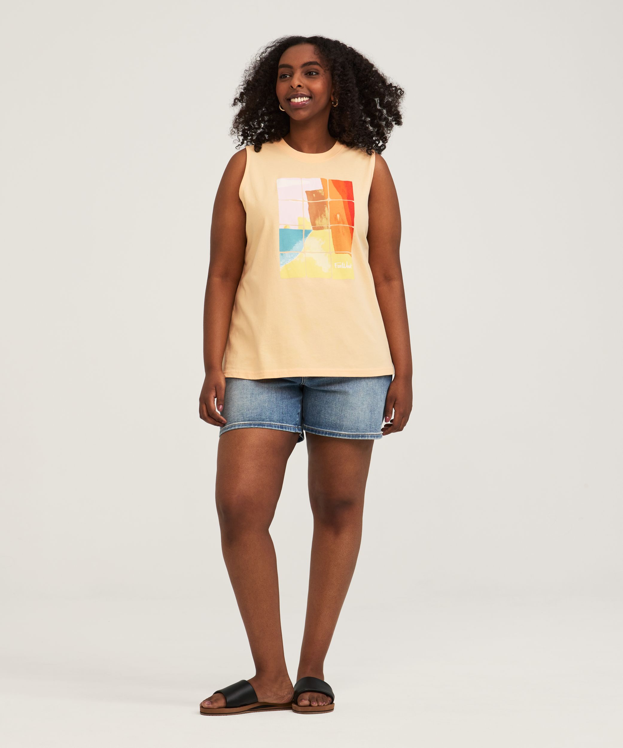 Débardeur avec graphique pour femmes, FarWest
