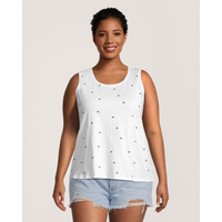 FarWest Women's Crew Neck Cotton Slub Tank Top