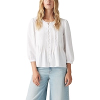 Blouse boutonnée à manches 3/4 pour femmes, Gina, Levi's Front_Flat