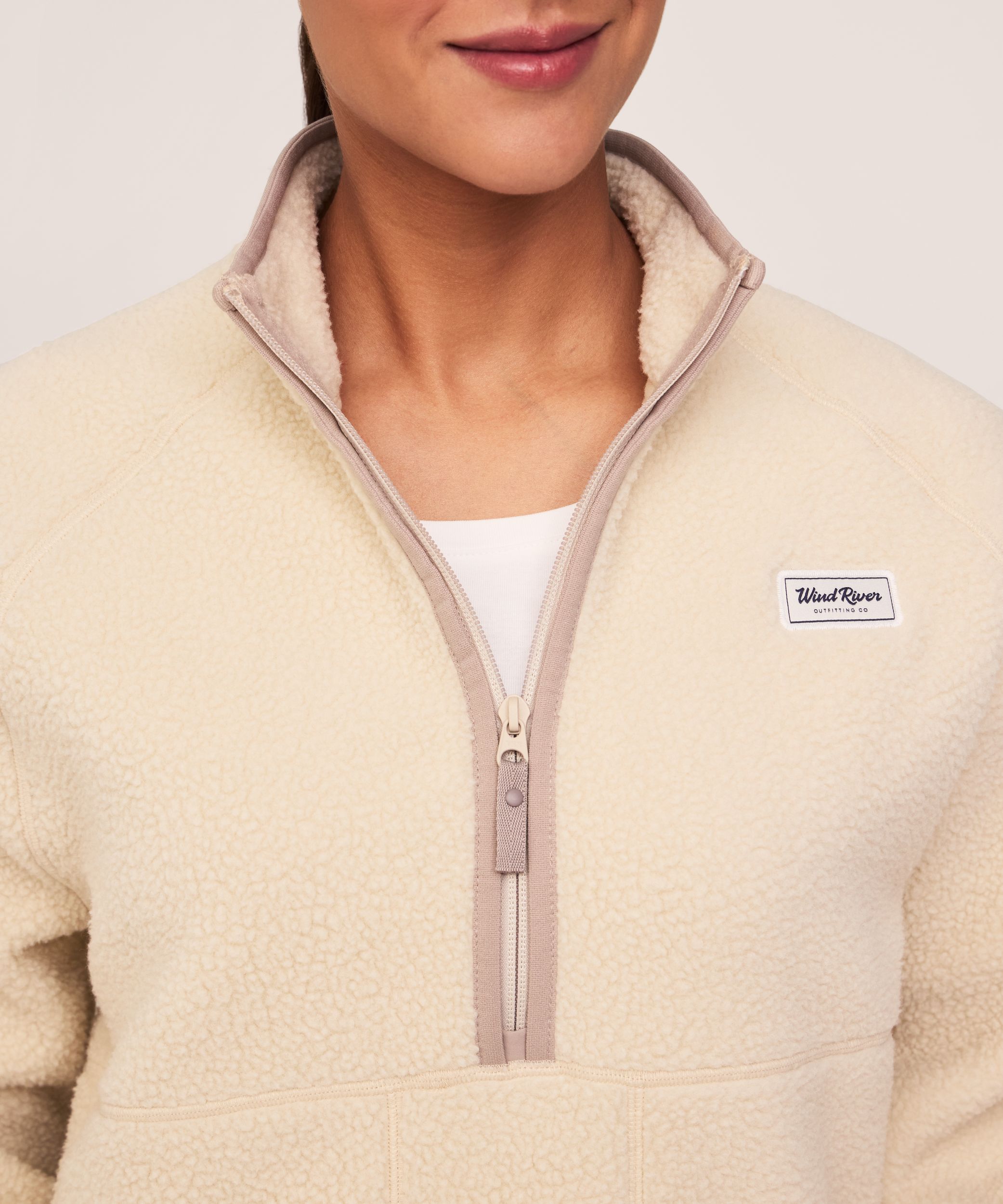 Chandail en sherpa à demi-glissière et avec T-Max pour femmes, WindRiver