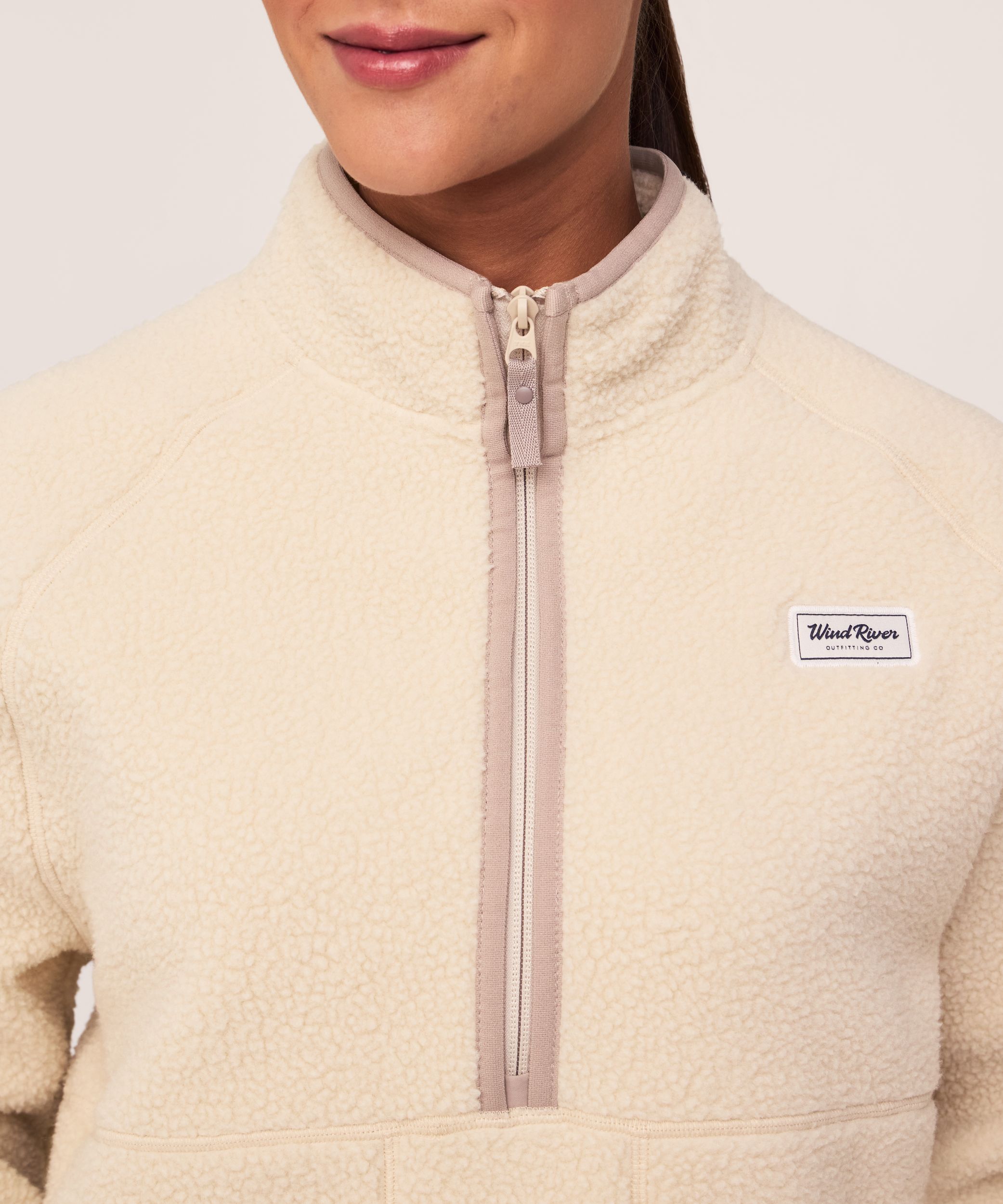 Chandail en sherpa à demi-glissière et avec T-Max pour femmes, WindRiver