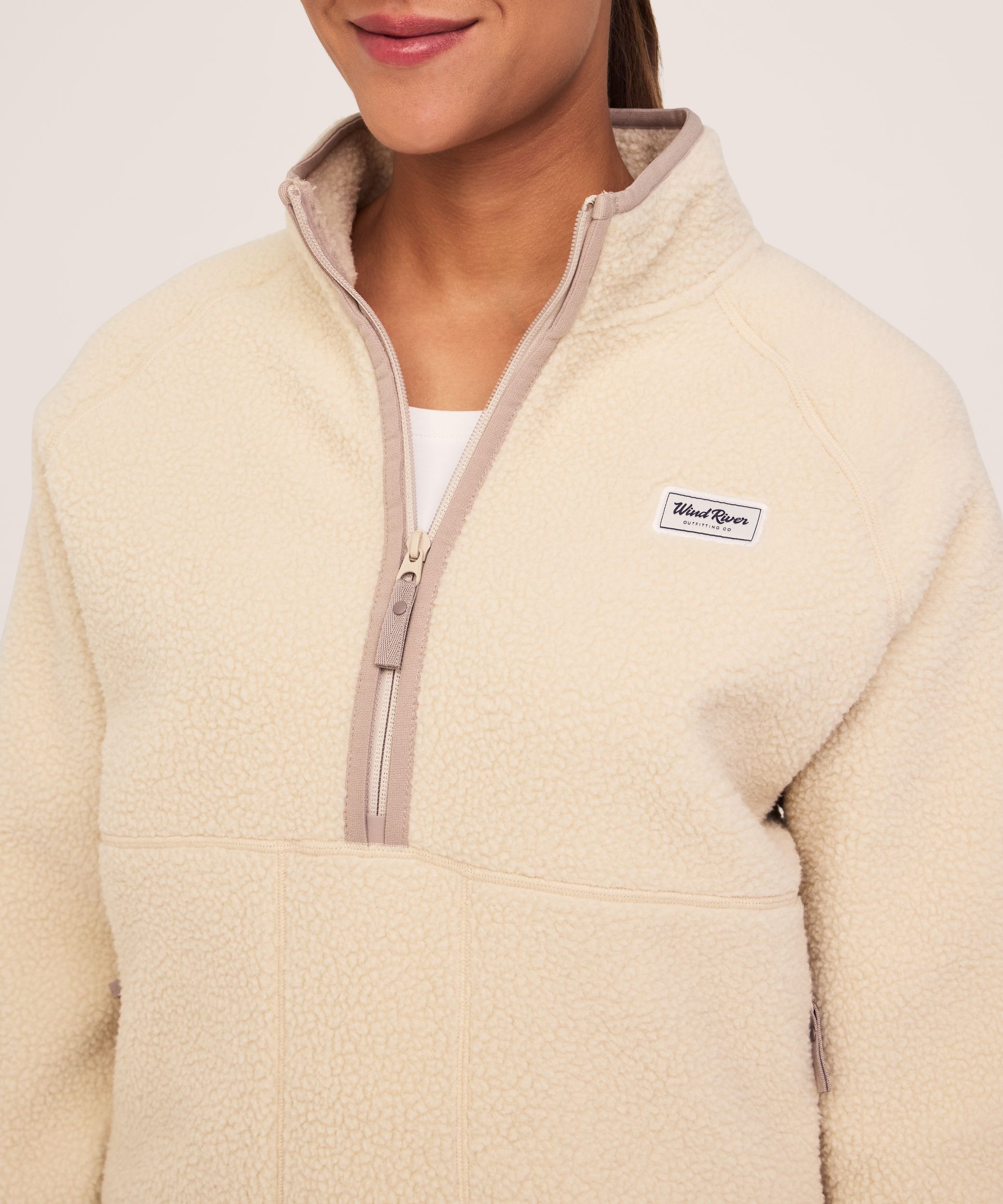 Chandail en sherpa à demi-glissière et avec T-Max pour femmes, WindRiver