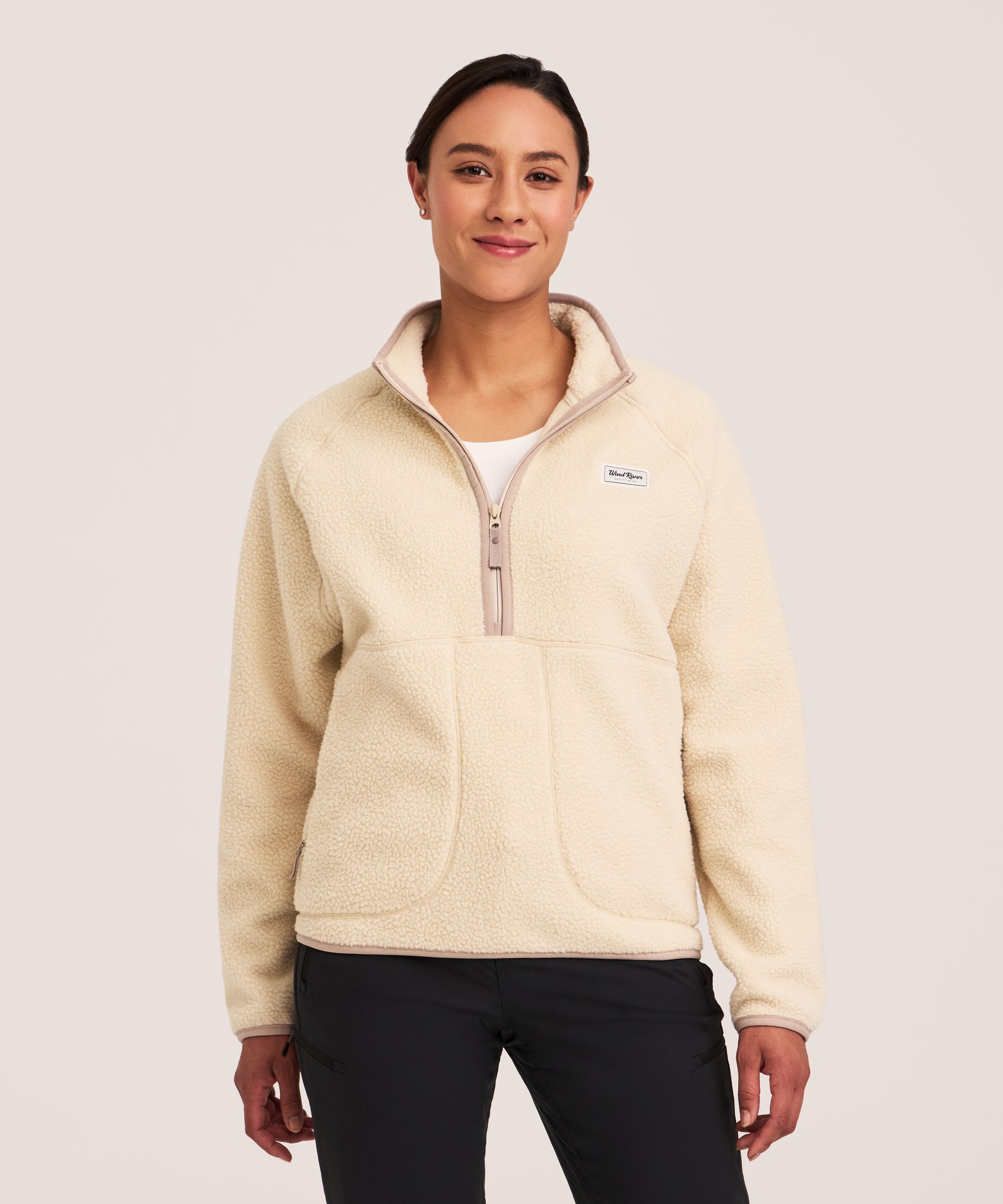 Chandail en sherpa à demi-glissière et avec T-Max pour femmes, WindRiver