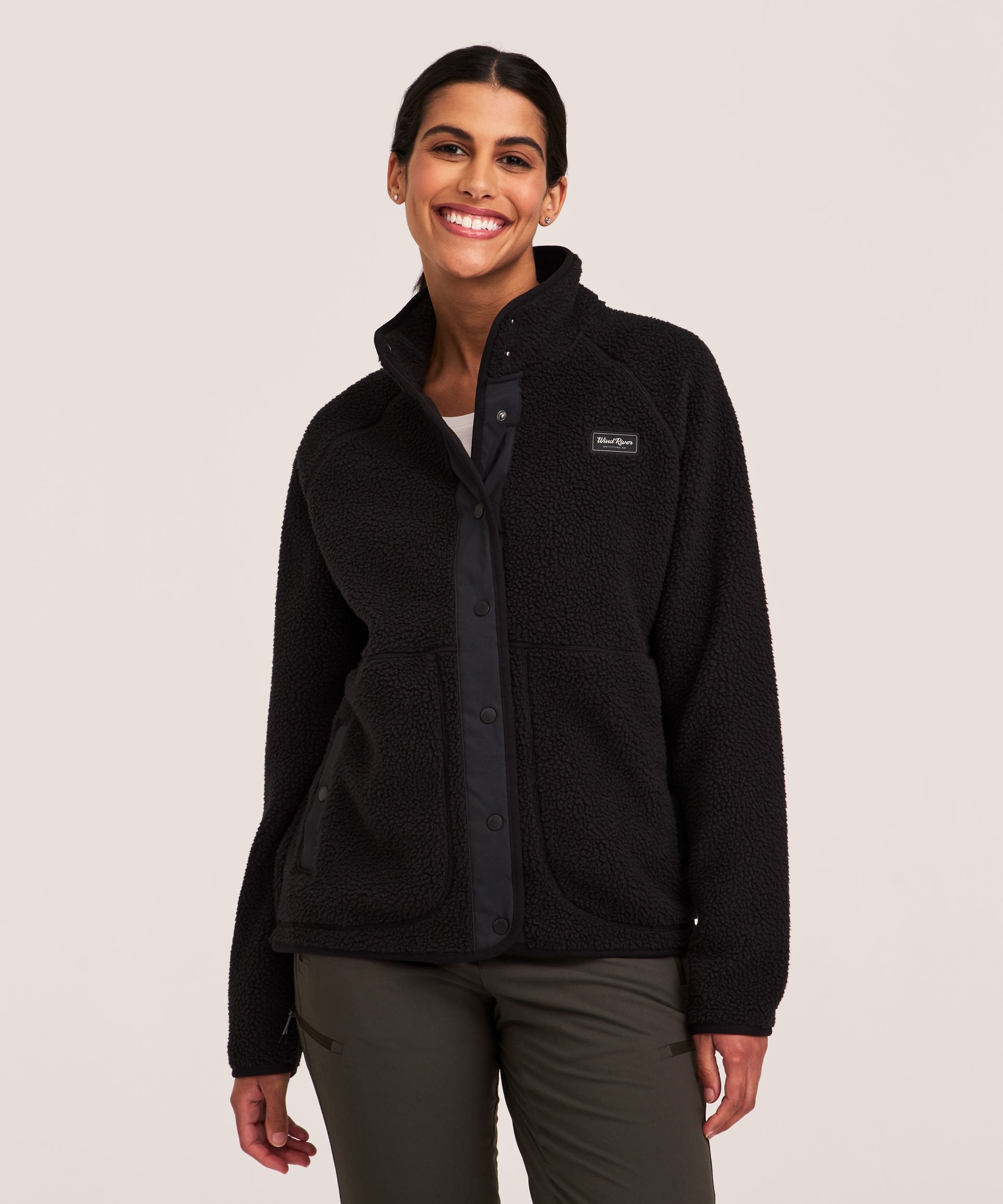WindRiver Women's Fleece T-Max Sherpa Full Snap Jacket