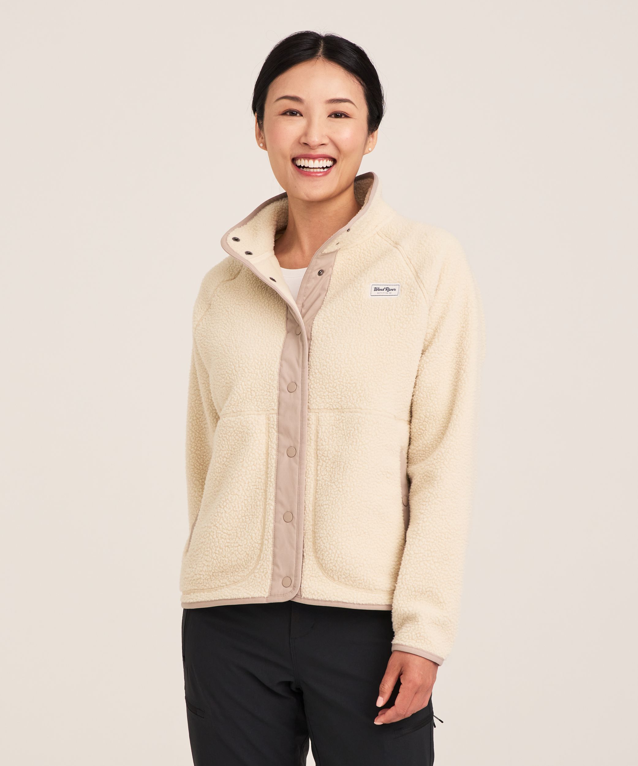 WindRiver Women's Fleece T-Max Sherpa Full Snap Jacket