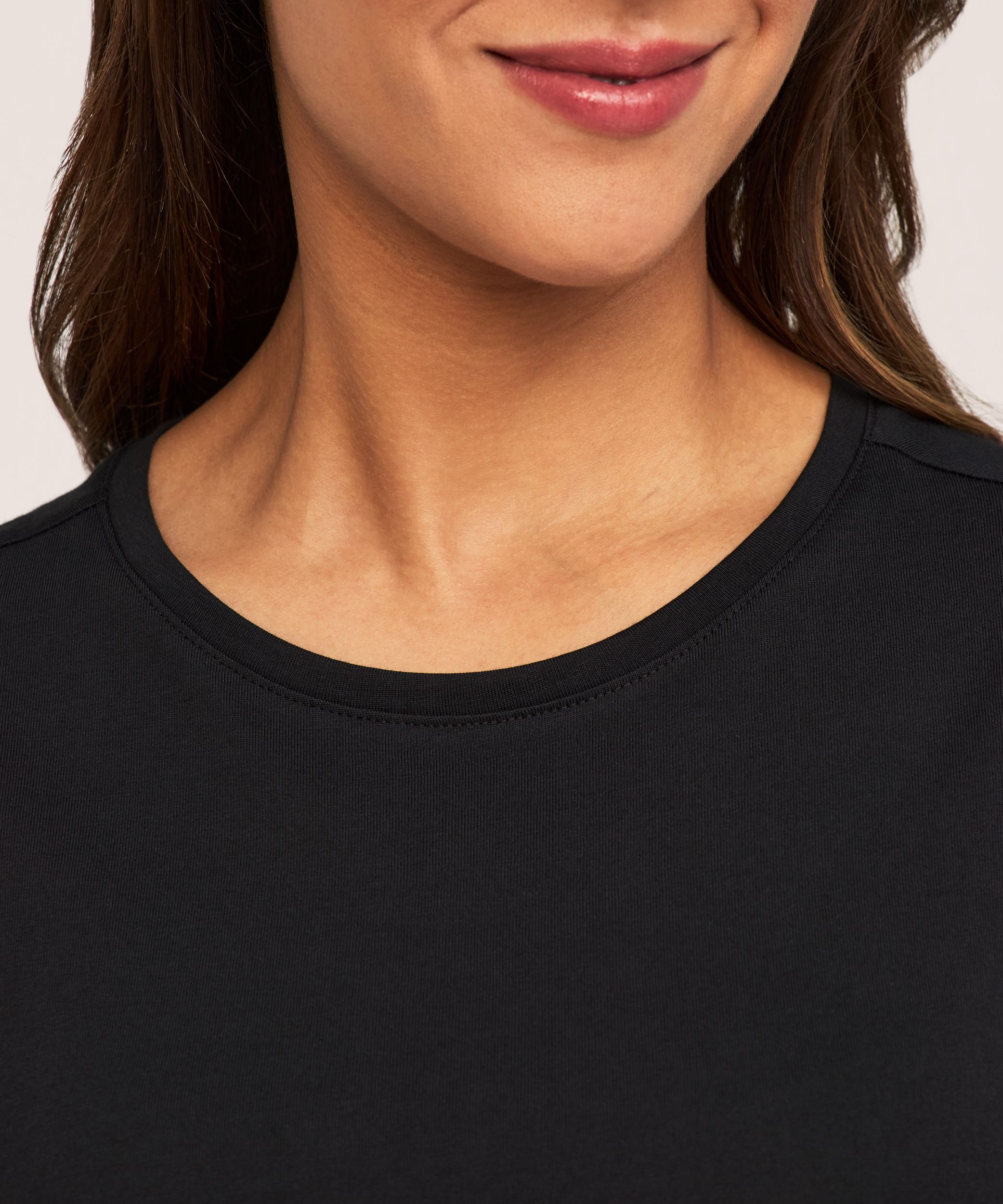 Débardeur en coton Supima semi-ajusté à encolure ras du cou pour femmes, Denver Hayes