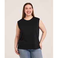 Denver Hayes Semi-Fitted Crewneck Supima Cotton Tank Front_Flat
