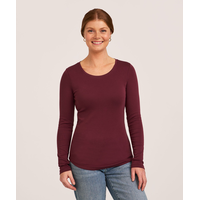 Chandail de coupe étroite à col ras du cou et à manches longues pour femmes, Denver Hayes