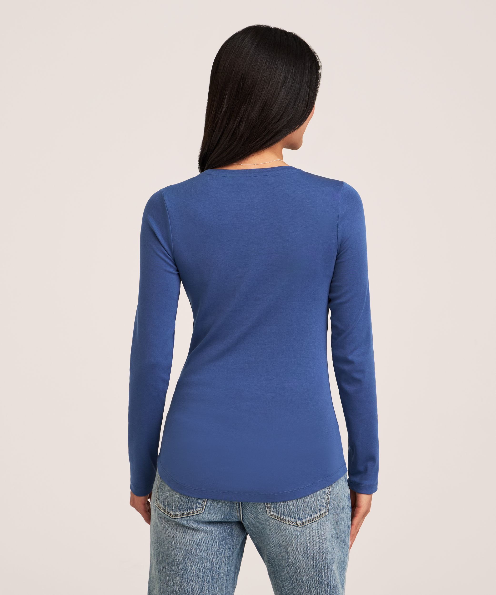 Denver Hayes Women's Long Sleeve Slim Fit Crew Neck T-Shirt