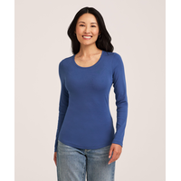 Denver Hayes Women's Long Sleeve Slim Fit Crew Neck T Shirt