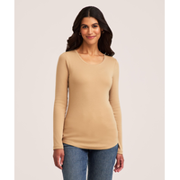 Chandail de coupe étroite à col ras du cou et à manches longues pour femmes, Denver Hayes