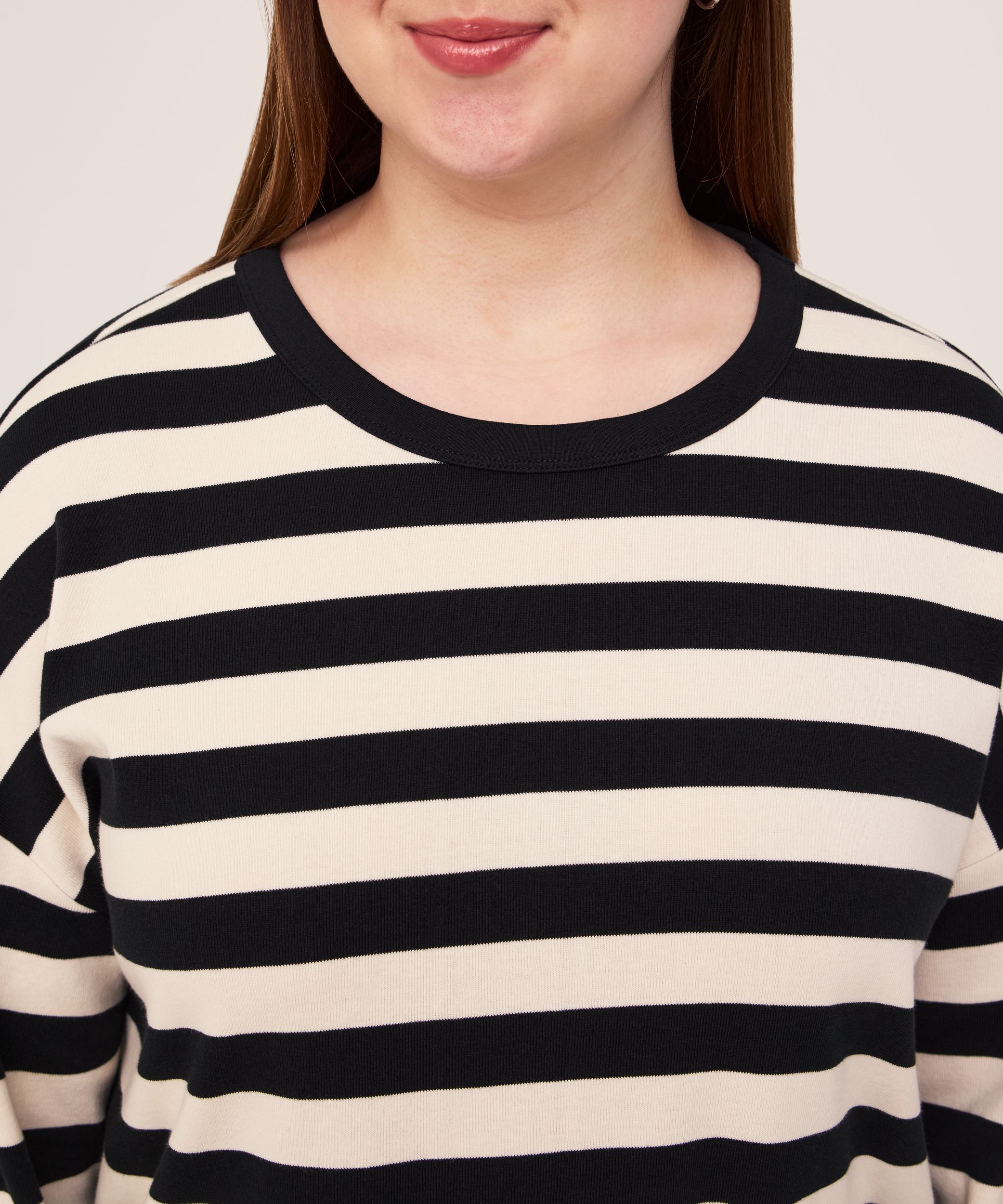 Denver Hayes Women's Long Sleeve Heavy Weight Structured Cotton Top