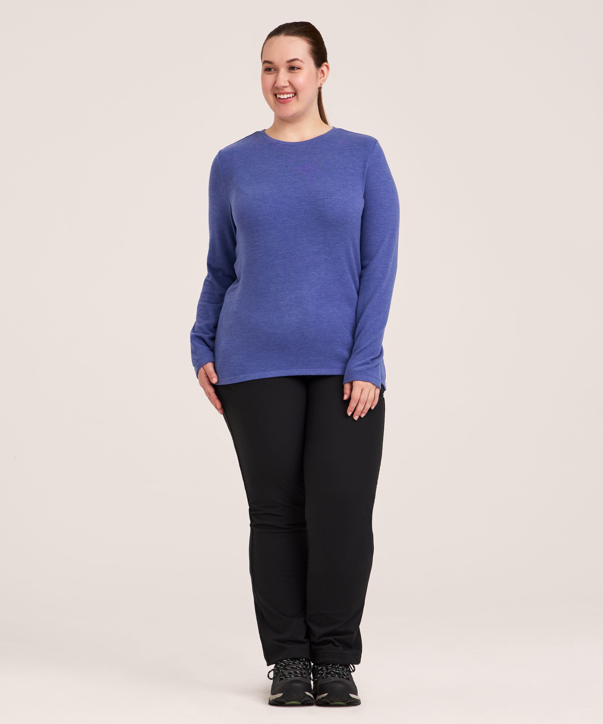 T-shirt à encolure ras du cou léger avec T-MAX HEAT pour femmes, WindRiver
