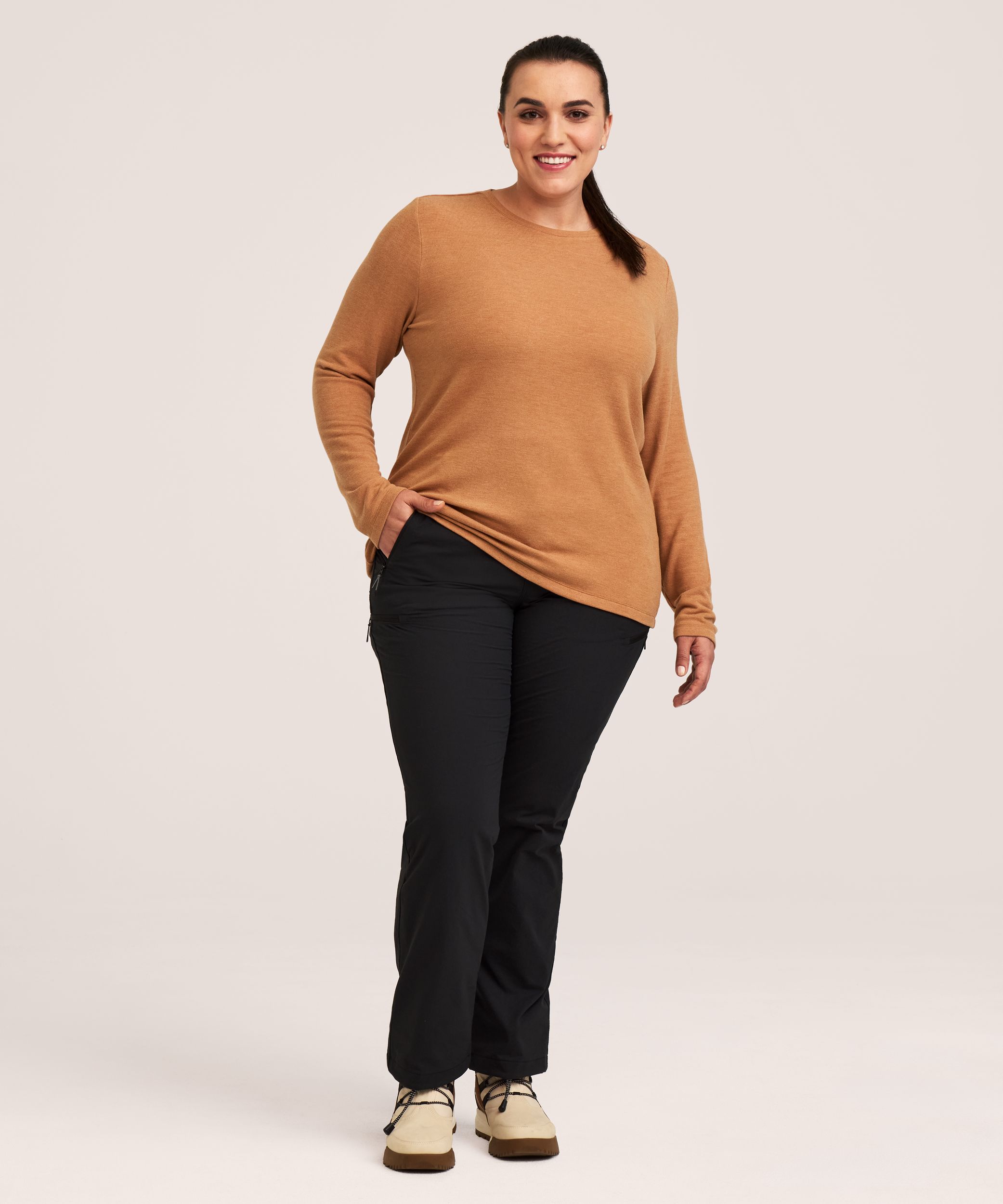 T-shirt à encolure ras du cou léger avec T-MAX HEAT pour femmes, WindRiver