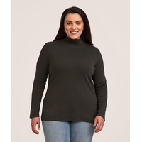 T-shirt ajusté à col cheminée et à manches longues pour femmes, Denver Hayes