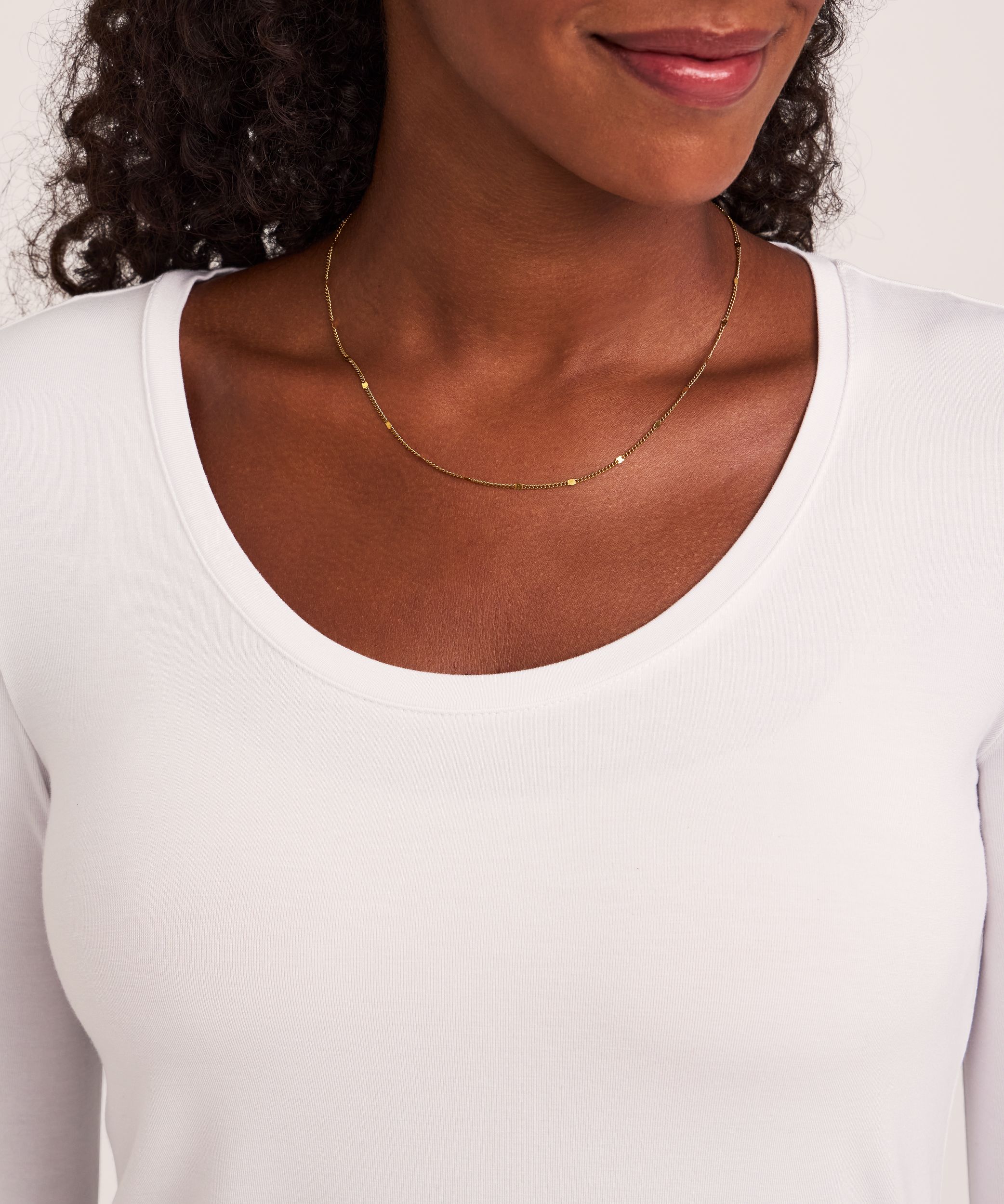 T-shirt décontracté à encolure échancrée et à manches longues pour femmes, Denver Hayes