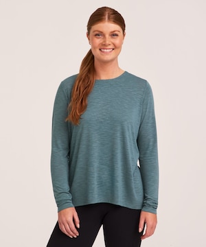 Shambhala Women's Long Sleeve Back Pleat T-Shirt