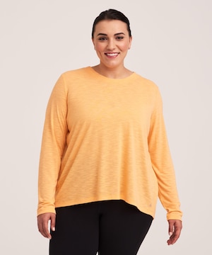 T-shirt à manches longues avec pli arrière pour femmes, Shambhala