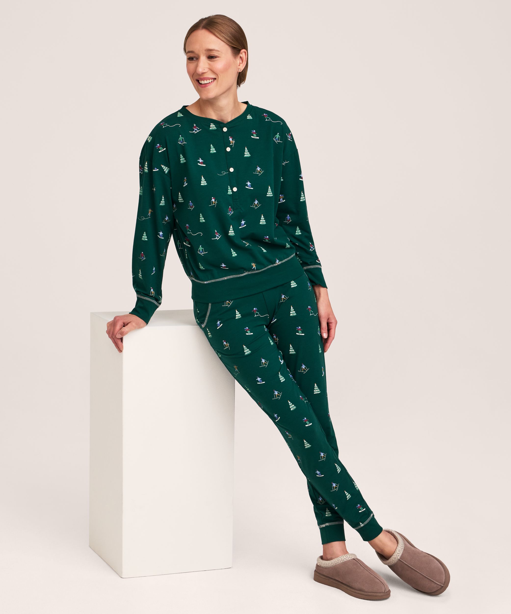 Ensemble de pyjama en jersey pour femmes, 2&nbsp;pièces, Denver Hayes