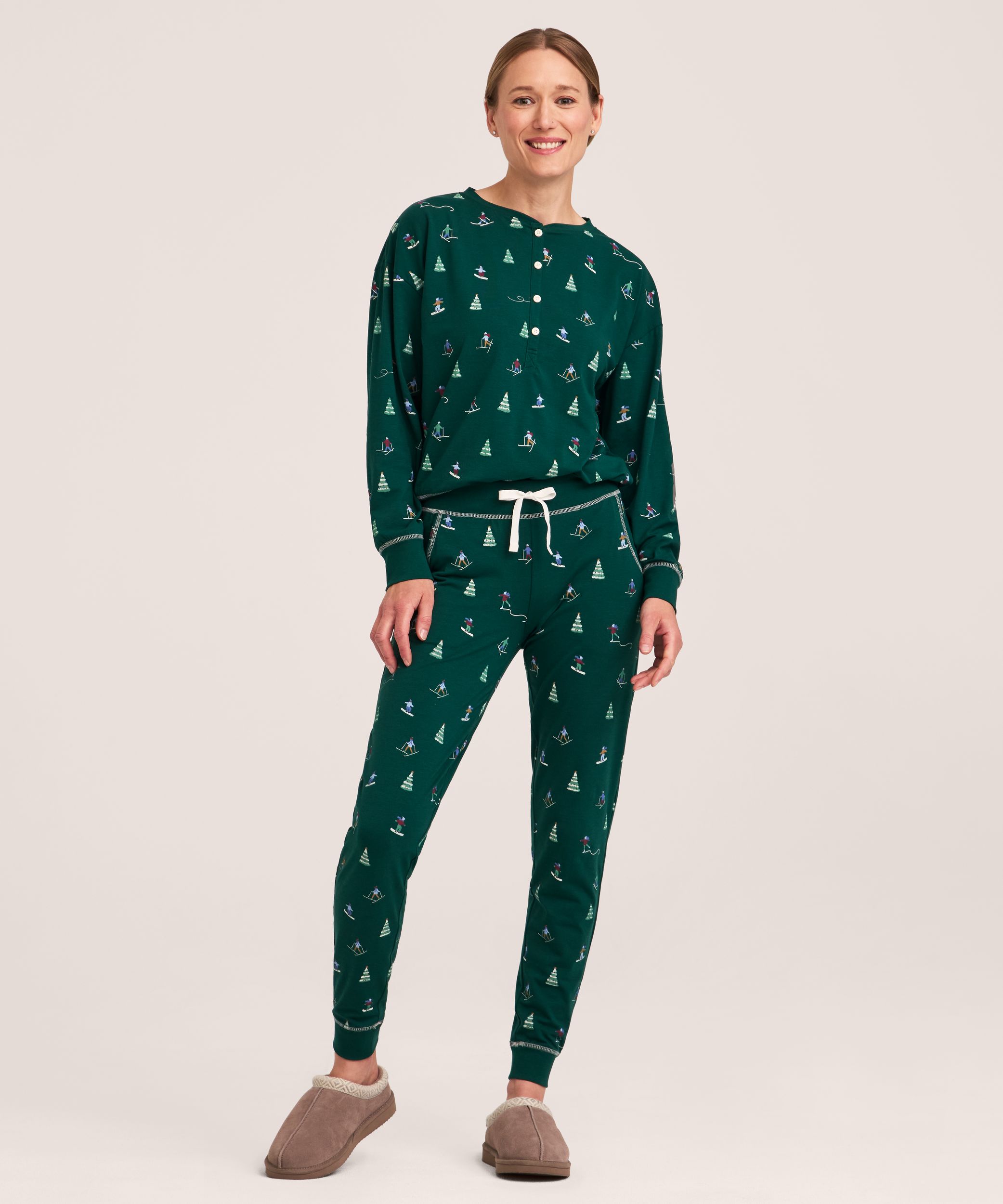 Ensemble de pyjama en jersey pour femmes, 2&nbsp;pièces, Denver Hayes