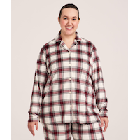 Ensemble de pyjama 2 pièces en micropeluche brossée pour femmes, Denver Hayes Front_Flat
