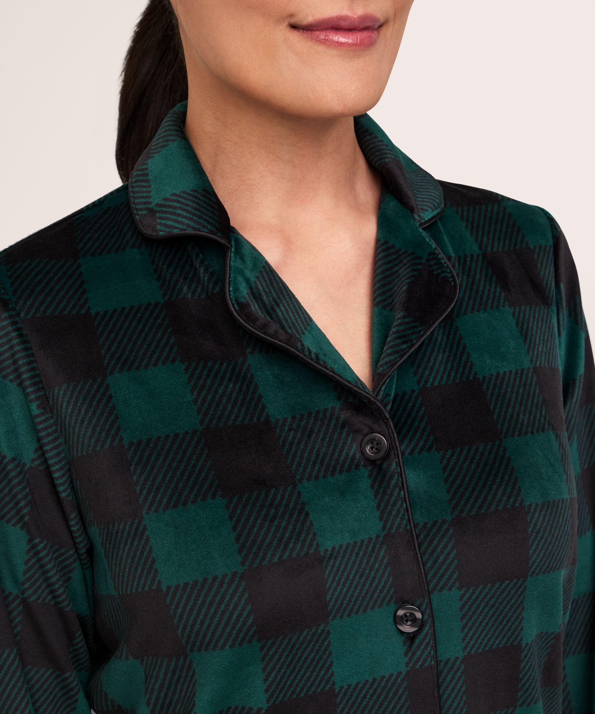 Ensemble de pyjama 2&nbsp;pièces en micropeluche brossée pour femmes, Denver Hayes