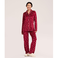 Denver Hayes Women's 2 Piece Brushed Micro Plush Pyjama Set
