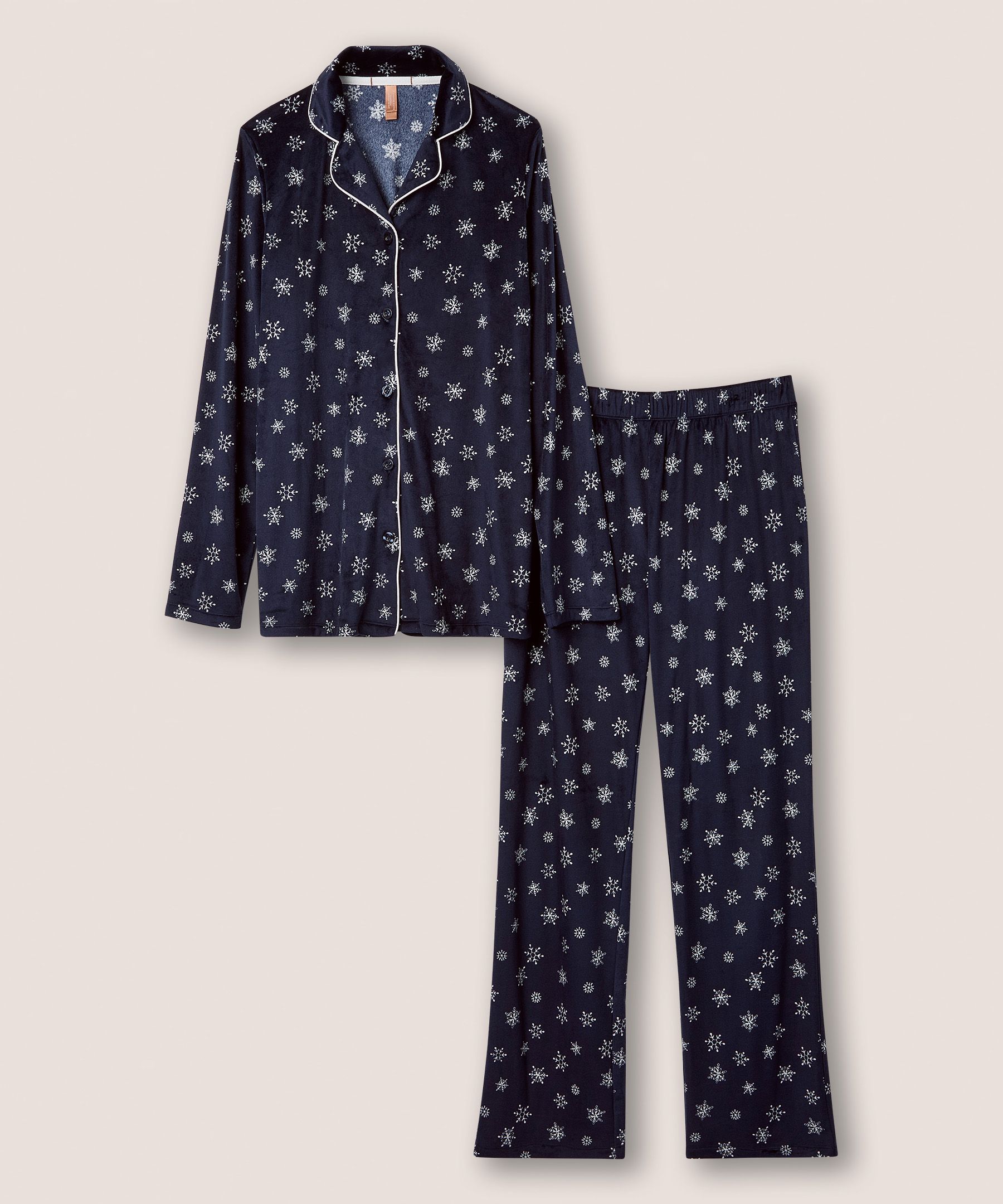 Ensemble de pyjama 2&nbsp;pièces en micropeluche brossée pour femmes, Denver Hayes