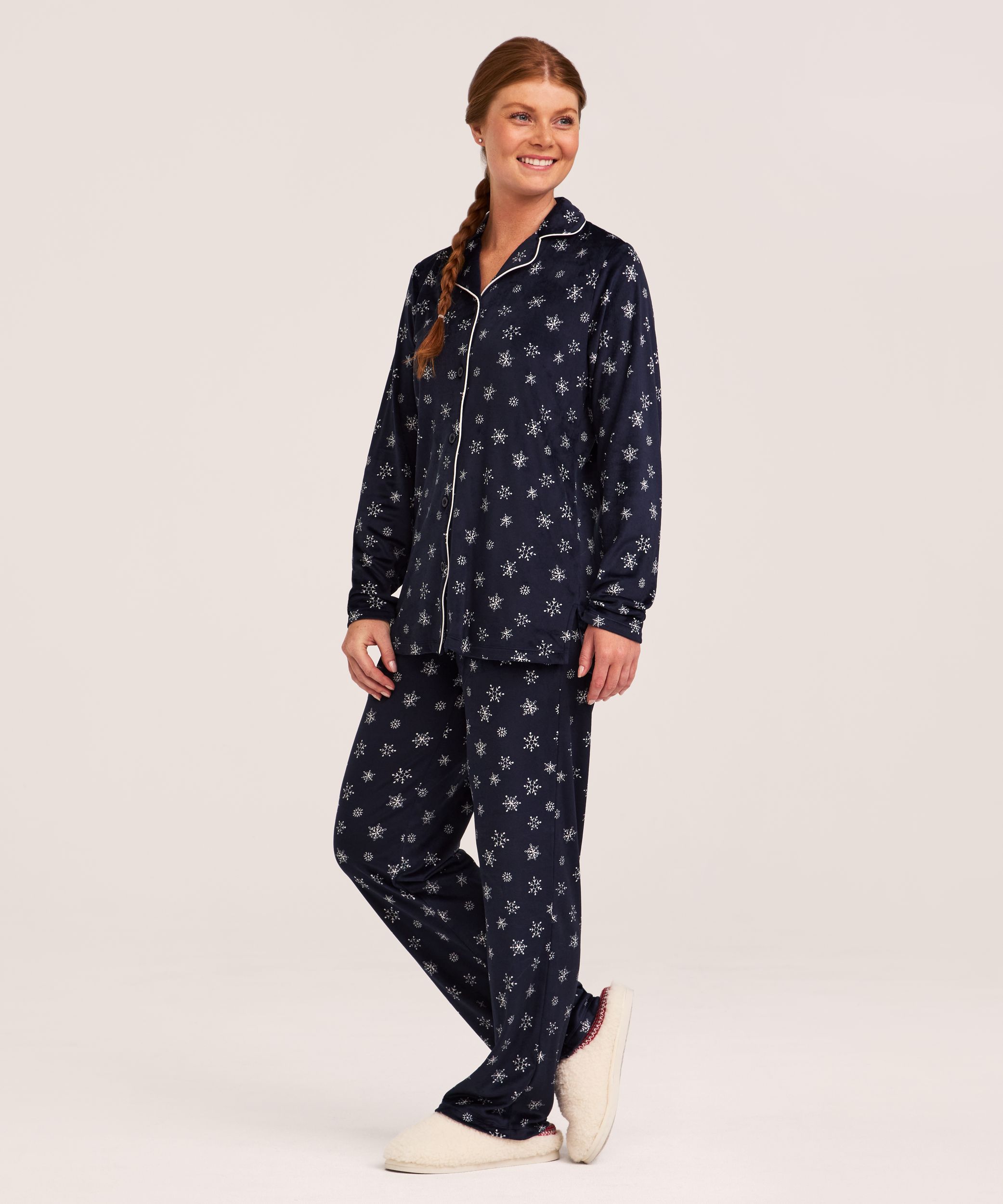 Ensemble de pyjama 2&nbsp;pièces en micropeluche brossée pour femmes, Denver Hayes