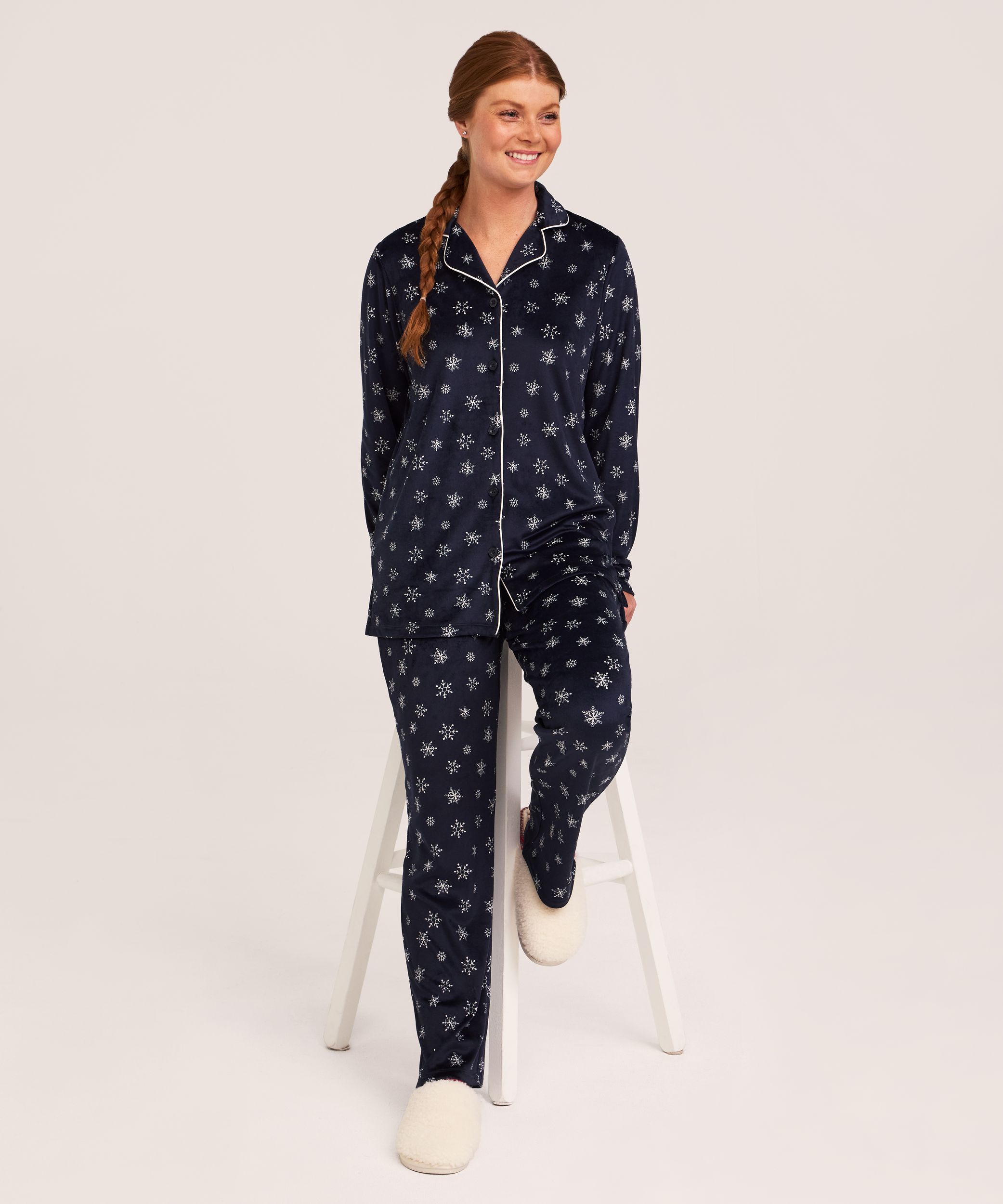 Ensemble de pyjama 2&nbsp;pièces en micropeluche brossée pour femmes, Denver Hayes