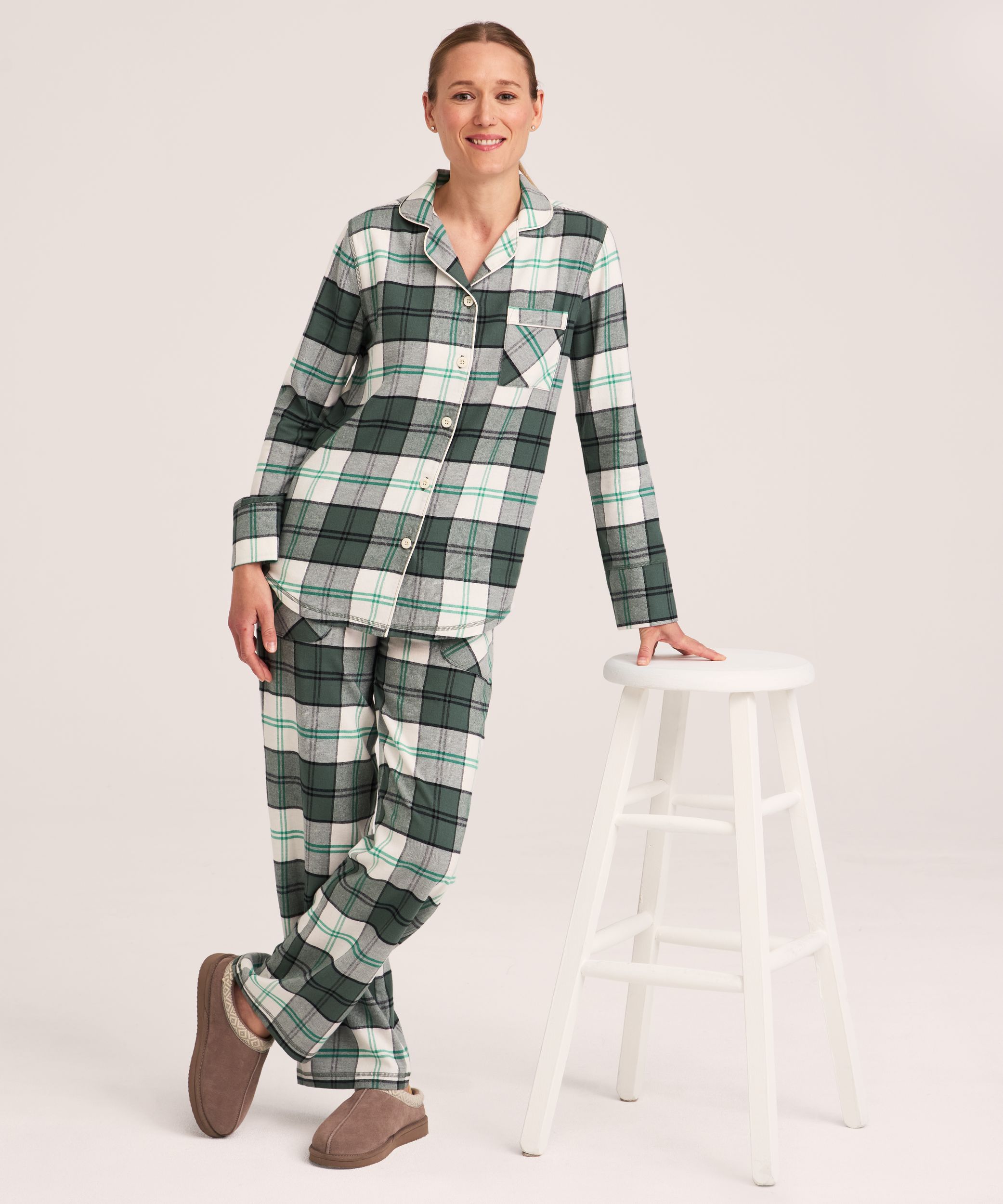 Ensemble de pyjama en flanelle pour femmes, Denver Hayes