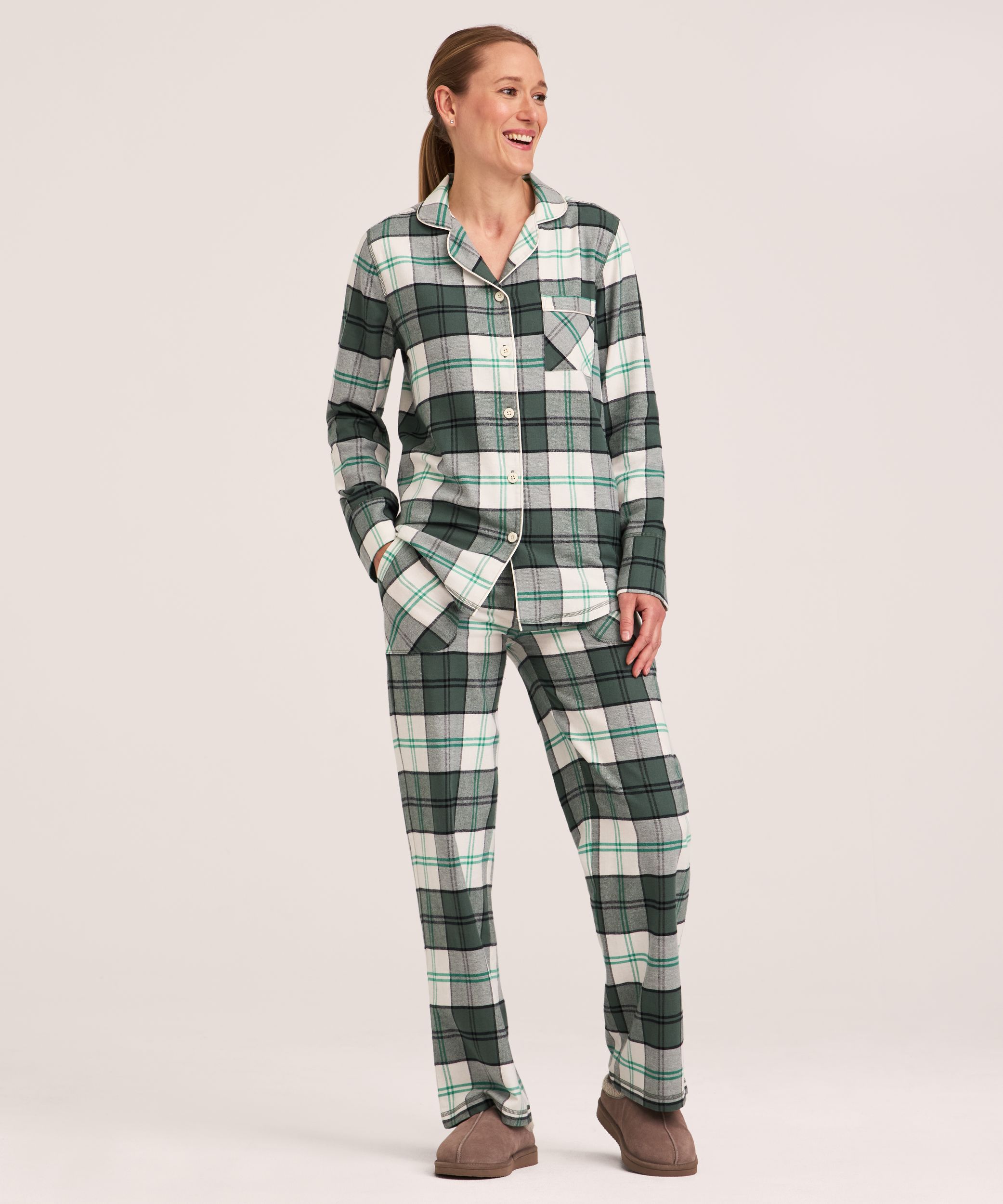 Ensemble de pyjama en flanelle pour femmes, Denver Hayes