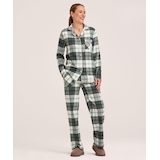 Denver Hayes Women's Flannel Pajama Set Front_Flat