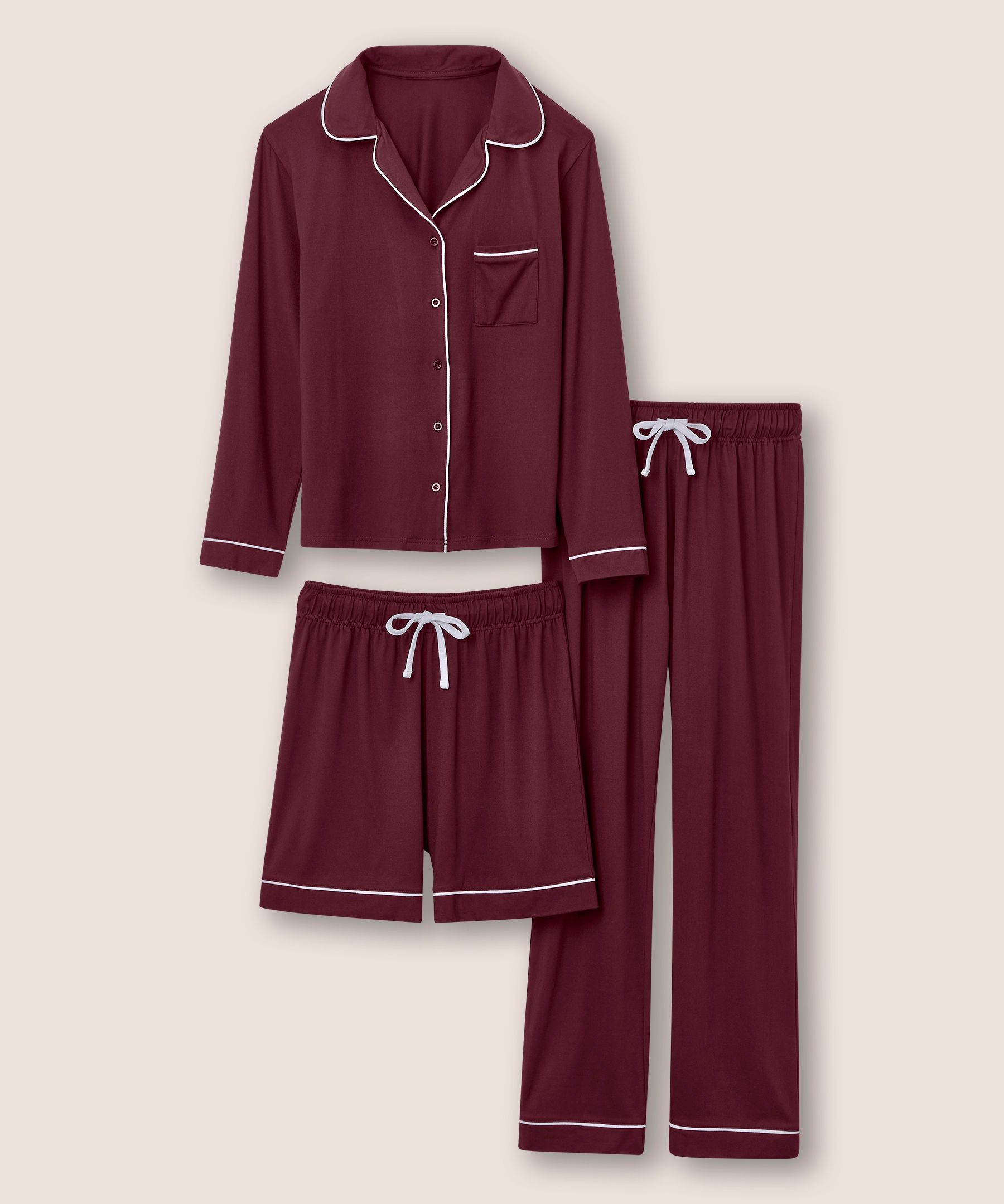 Ensemble de pyjama 3&nbsp;pièces pour femmes, Denver Hayes