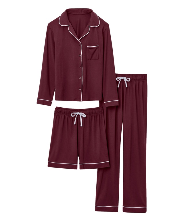 Denver Hayes Women's 3 Piece Pyjama Set